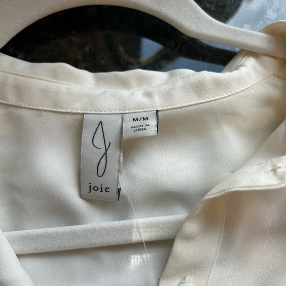 NWOT Joie button down silky blouse with lace collar. Light academia. Victorian. - Picture 8 of 14